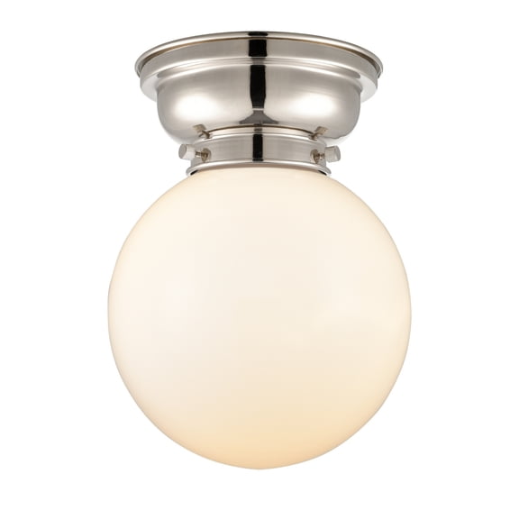 Innovations 623-1F-PN-G201-8-LED Large Beacon 1 Light 10 inch Flush Mount, Polished Nickel