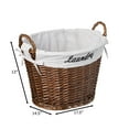thumbnail image 4 of Wickerwise Handwoven Laundry Basket with Liner & Handles - Boho Decorative Storage Hamper for Clothes Blankets Pillows and Towels - Ideal for Laundry Room Bathroom Bedroom and Living Room, Brown, 4 of 7