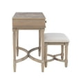 thumbnail image 3 of Linon Chelsea 2-Piece Vanity Set, Includes Vanity with Flip-Top Mirror, and Bench, Gray Wash Finish with Beige Fabric, 3 of 19
