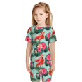 thumbnail image 5 of Balery Palm Leaves Flamingo Conjunto de Pijama Infantil de Manga Corta con Estampado – Ropa de Dormir de Algodón Suave-3X-Large, 5 of 5
