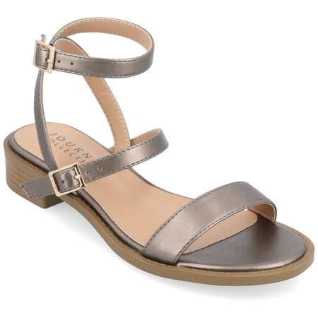 

Journee Collection Womens Gigie Ankle Strap Stacked Heel Sandals