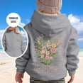 thumbnail image 2 of Gelikeya Pink Puff Graphic Preppy Hoodies Sweatshirts for Teen Girls Kids Floral Long Sleeve Cute Preppy Clothes Tops with Pockets 2-13Y (Grey, 3-4 Years), 2 of 8
