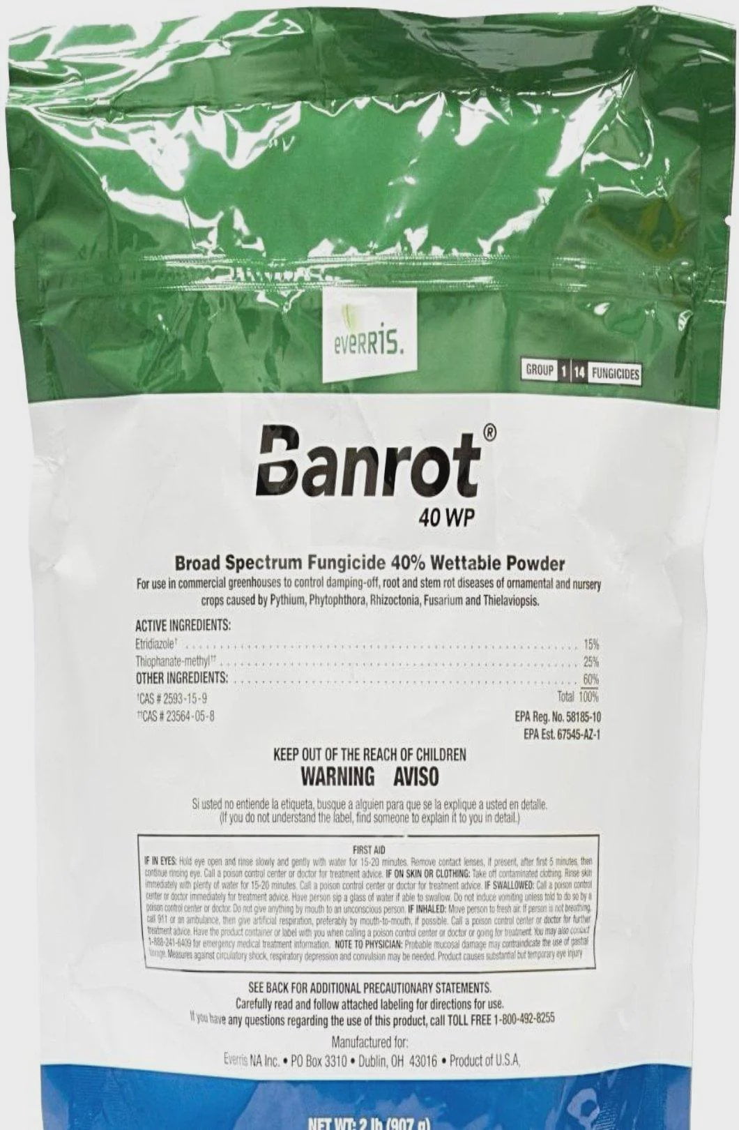 Everris Banrot Herbicides 40 WP Fungicide 2 lbs