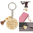 thumbnail image 4 of Inkdotpot Funny Keychain God Knew I Would Be Too Powerful If I Could Do Math Wood Engraved Keychain Novelty Gift, 4 of 6