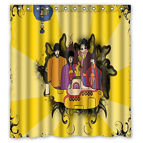 Ganma The Beatles Shower Curtain Polyester Fabric Bathroom Shower