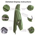 thumbnail image 4 of Imperméable Portable Multifonctionnel 3 en 1 Randonnée Camping Poncho Tapis Auvent Durable Activité Extérieure Équipement de Pluie, 4 of 7