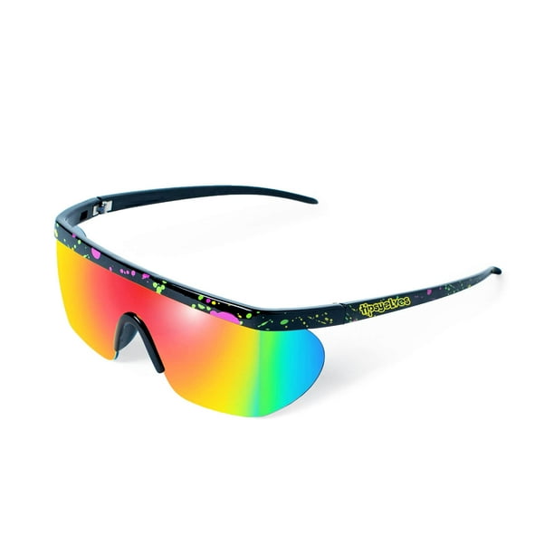 Lentes de Sol Tipsy Elves Black Neon Hundo P. Estilo Deportivo