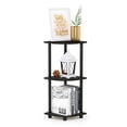 thumbnail image 6 of Furinno Durable Easy Assembly 11.6"W x 11.6"D x 29.6"H 3-Shelf Freestanding Shelving Unit, Black, 6 of 8
