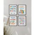 thumbnail image 6 of HAUS AND HUES Inspirational Quotes for Kids Wall Decor Kids Inspirational Wall Art & Playroom Wall Decor | Nursery Quotes Kids Room Wall Decor, Dream Rainbow Set of 4-11x14 - Framed Black 16x20, 6 of 6