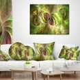 thumbnail image 4 of Designart Yellow Fractal Ornamental Glass - Abstract Throw Pillow - 12x20, 4 of 5