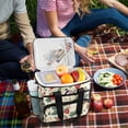 thumbnail image 5 of FORMRS Insulated Cooler Bag 24 Cans Capacity Soft Leakproof Lunch Box with Side Pockets, Small Strawberry Pattern, 5 of 7