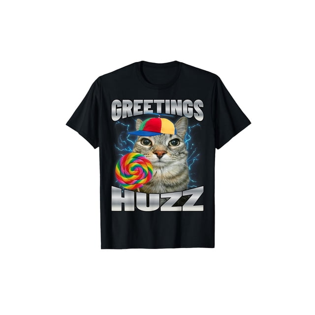 Greetings Huzz T-Shirt for Men Women Short Sleeve Casual Classic Menswear Crewneck Tshirt
