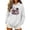 White Sweatshirts, variant on Jsaierl Women's Halloween Sweatshirts Plus Size Skull Print Pullover Hoodies Trendy Classic Long Sleeve Sweater Tops Halloween Costumes, Sizes S-2XL