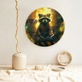 thumbnail image 5 of Picia Tree Meditating Raccoon Pattern Bone China Decorative Plate – Wall Decor with Stand and Adhesive, Elegant Ornament for Living Room, Office, or Entryway-10in, 5 of 6