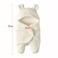 thumbnail image 3 of Newborn Baby Winter Fleece Warm Sleeping Bag Cotton Pure Color Swaddle Wrap Blanket, 3 of 5