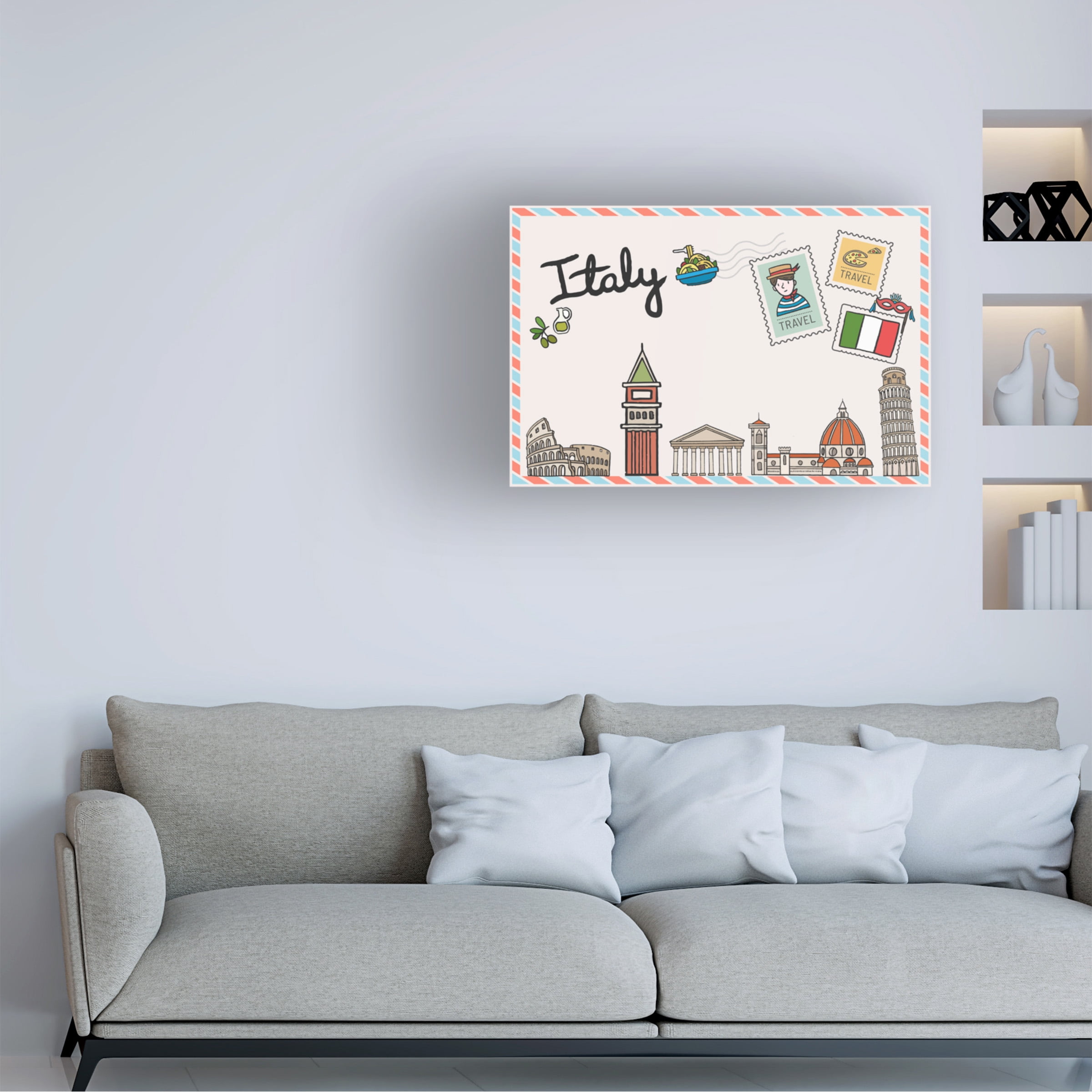 The Font Diva 'Italy' Canvas Art