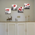 thumbnail image 3 of 4pcs Modern Salon Theme Black and White Plant The red flower Flower Abstract Painting Still Life Canvas Wall Art for Home Decor Flower Canvas Print Wall Art Painting For Living Room Decor, 3 of 5