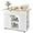 White, variant on LOKO Kitchen Island with Drop Leaf, Rolling Kitchen Storage Cart with Drawer, Cabinet, 6 Open Shelves, Spice Rack & Towel Bar, Rolling Kitchen Island with Storage & Lockable Wheels (White)