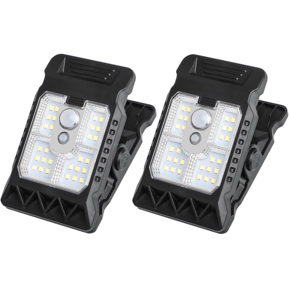 Solar Clip Light with Motion Sensor, Portable Waterproof LED Outdoor Light for Fence, Patio, Garage, and Garden Decoration