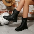 thumbnail image 6 of Roncen Women's Fashion Casual Low Heel Chelsea Boots - Pointed Toe Side Zipper Ankle Boots with Versatile Modern British Style, 6 of 8