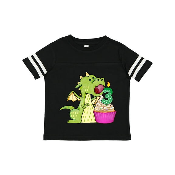 Inktastic Dragon Cupcake 3rd Birthday Boys or Girls Toddler T-Shirt