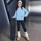 thumbnail image 3 of Cowsor Cute Hoodie for Teen Girls Trendy Solid Color Preppy Hooded Sweatshirts Kids Pullover Long Sleeve School Outfits, 3 of 6