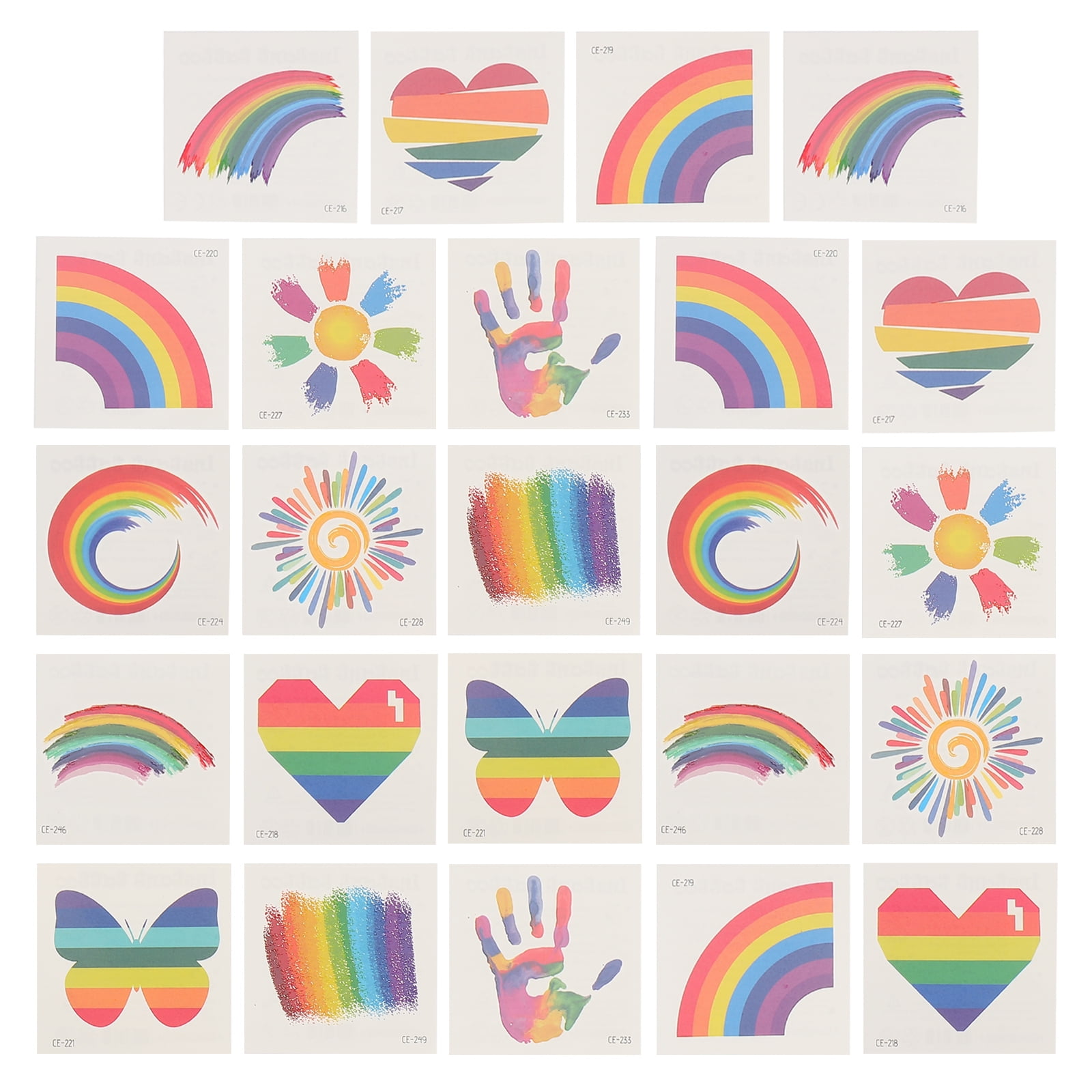 24pcs Gay Pride Tattoos LGBT Rainbow Temporary Tattoos Parades Face Stickers - Walmart.com