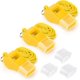 thumbnail image 1 of Silbato de 3 piezas con cordón y agarre para la boca, silbatos deportivos súper ruidosos, perfectos para entrenadores, árbitros, emergencias (amarillo), 1 of 4