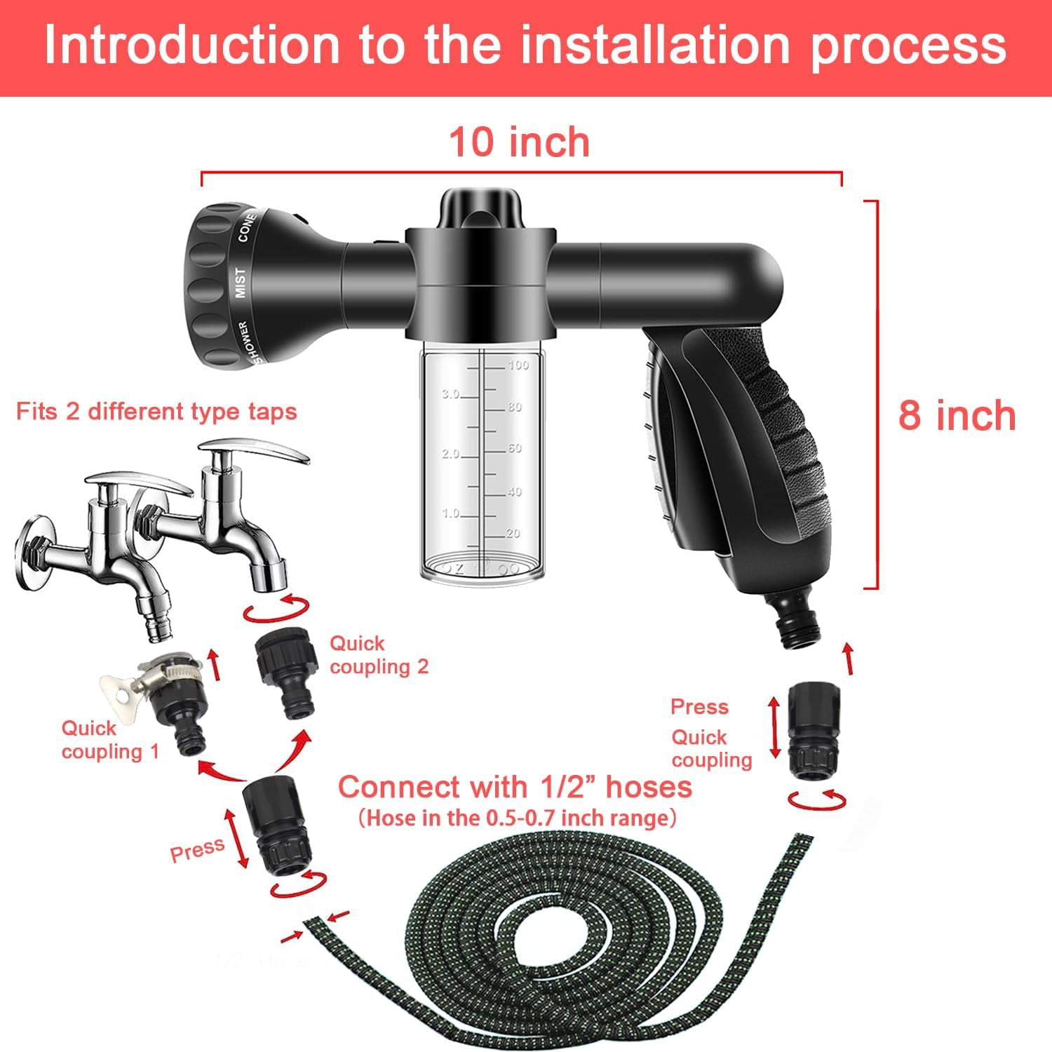 Car cleaning set - car cleaning set car foam gun microfiber sponge car cleaning set tire brush towels complete large car washing gloves