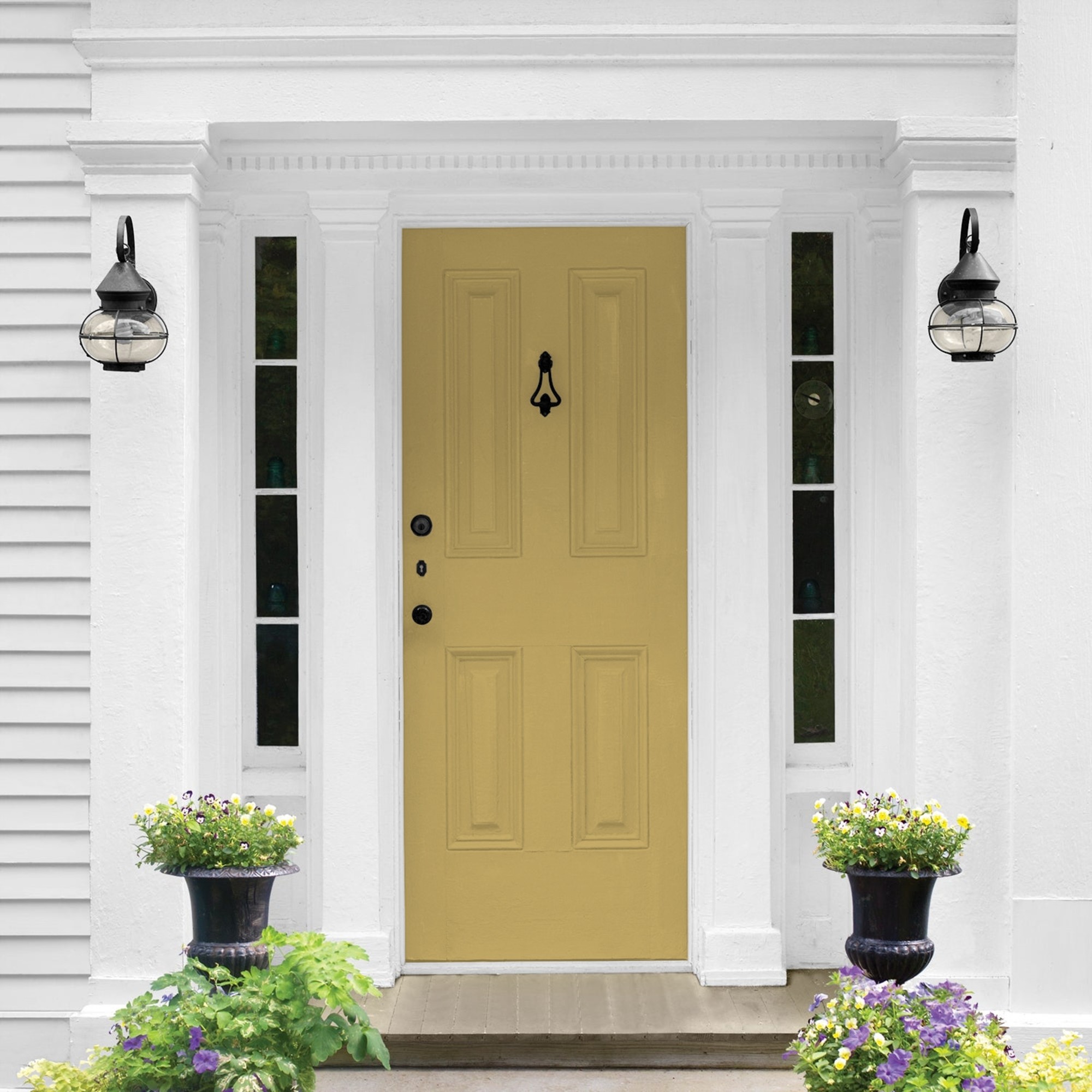 Glidden HEP Shutter Bug / Yellow Semi-Gloss Exterior Paint with Primer, 1 Gallon