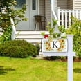 thumbnail image 5 of Summer Sunflower Monogram Letter K Mailbox Cover Magnetic 25.5x21 Inch, Family Last Name Initial Post Letter Box Covers, Spring Summer Seasonal Outdoor Yard Garden Oversized Mailbox Decor, 5 of 6