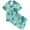A-Light Green367, variant on SonxaHe Toddler Girl Satin Outfit Set Ocean Print Short Sleeve Tops Shorts Child Comfortable Sleepwear Soft Wear Outfits Beige,Size 2-3 Y