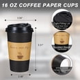 thumbnail image 2 of Tazas de café Lamosi, paquete de 50 unidades, con tapas, palitos y fundas, 2 of 6
