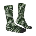 thumbnail image 3 of Uemuo Tropical Palm Leaves1 Pattern Women's Crew Socks, Soft Durable Breathable Moisture-Wicking with Odor Control Cotton socks, 3 of 9