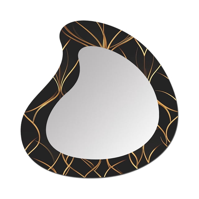 Espejo de pared con respaldo , moderno y decorativo, acrílico, para maquillaje, decoración de pared para entrada, dormitorio, sala de estar. Estilo A
