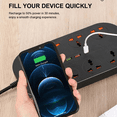 thumbnail image 4 of Universal Power Strip Socket with Extension Cable USB Type-C US Plug, 4 of 6