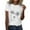 01/ White, variant on Wozhidaoke Dandelion Shirt, Short Sleeve Womens Simple Casual Printing Comfortable Round Neck T Shirt, Floral T-Shirts for Women | Beige L