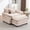 khaki, variant on MCPRST 108" Oversize L Shaped Couch, 3 Seater Modular Sectional Sofa with Ottoman, Chenille Cloud Couch with Deep Seat Side Pocket for Living Room, khaki
