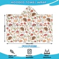 thumbnail image 2 of Cute Hedgehog and Mushroom Hooded Bath Towel，60"x35" for Ages 3 To 12 Kids, Quick Dry Lightweight Soft Microfiber Hood Beach Towel Cover Up for Kids, 2 of 7