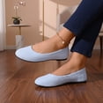thumbnail image 5 of DIVVce Womens Shoes Round Toe Suede Slip On Flats Minimalist Plain Soft Cushioned Insole Daily Travel Walking Office Footwear, 5 of 7