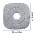 thumbnail image 5 of QHUDLV 6 Pack 8.7 Inch Square Replacement Microfiber Mop Pad Set, Spin Mop and Bucket System Tidy True Clean Mop and Bucket System, Easy to Clean for Daily use, 5 of 9