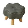 thumbnail image 2 of jifeng Small Foot Stool Modern with Wood Legs Rest Footstool for Couch Office Dorm gray, 2 of 9