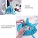 thumbnail image 4 of Drawstring Makeup Bag Lazy Travel Cosmetic Bag Makeup Pouch Storage Organizer with Cute Rabbit Ear for Women and Girl (Light Blue), 4 of 4