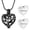 Customize, variant on Hollow Heart Urn Necklace for Ashes Human / Pet Stainless Steel Memorial Ashes Pendant Keepsake Jewelry Memorial Cremation Necklace for Ashes