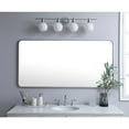 thumbnail image 3 of Soft corner metal rectangular mirror 30x60 inch in Silver, 3 of 10