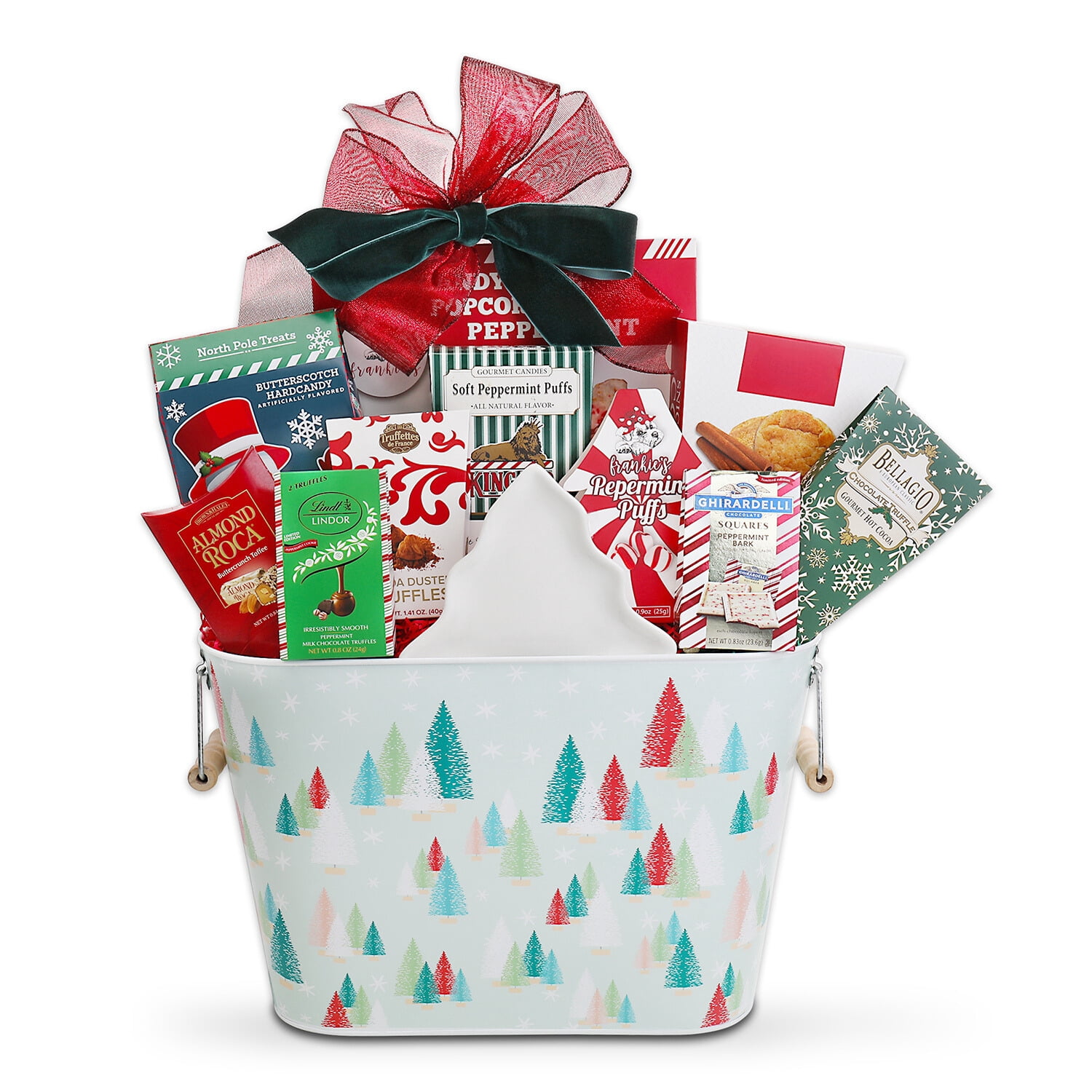 Alder Creek Gift Baskets Winter Holiday Trees Gift Tote (11 Items per Gift)