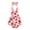AB776 Red, variant on Angala Girls Sleeveless Strawberry Cow Printed Romper Ruffles Backless Bodysuits Headbands Set Breathable Cute Baby Bodysuits 6-9 Months