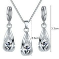 thumbnail image 5 of AYYUFE 3 Pcs/Set Lady Earrings Lightweight Shiny Faux Crystal Exquisite Women Necklace for Gift, 5 of 8