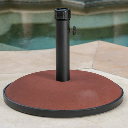 Maximus 55lbs Concrete and Iron Unbrella Base, Brownish Red