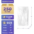 thumbnail image 2 of Pack of 250 General Equipment Covers on Roll, Clear 16 x 14 x 36. Low Density Polyethylene Bags 16x14x36. Great for Home Equipment. Ideal for Industrial and Health Needs., 2 of 4